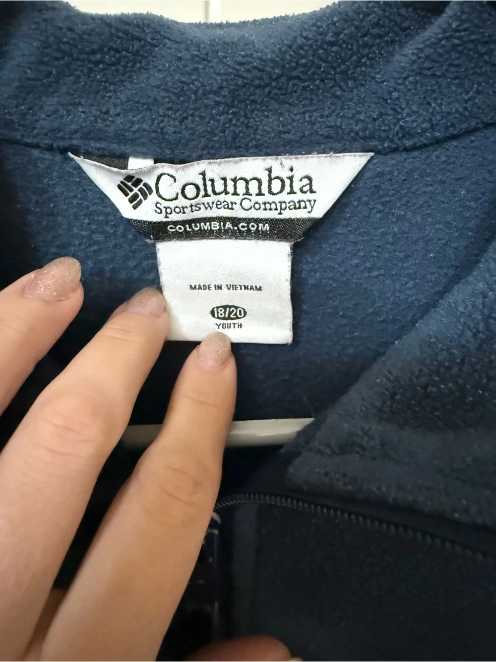 Columbia Boys Navy Blue Full-Zip Fleece Jacket